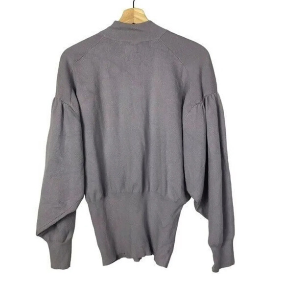 ASOS Design Lilac Purple Puff Sleeve Fitted Waist Knit Long Sleeve 14 - Picture 2 of 4